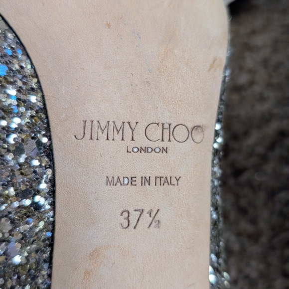 Jimmy Choo Romy Glitter Heels - Picture 2 of 16